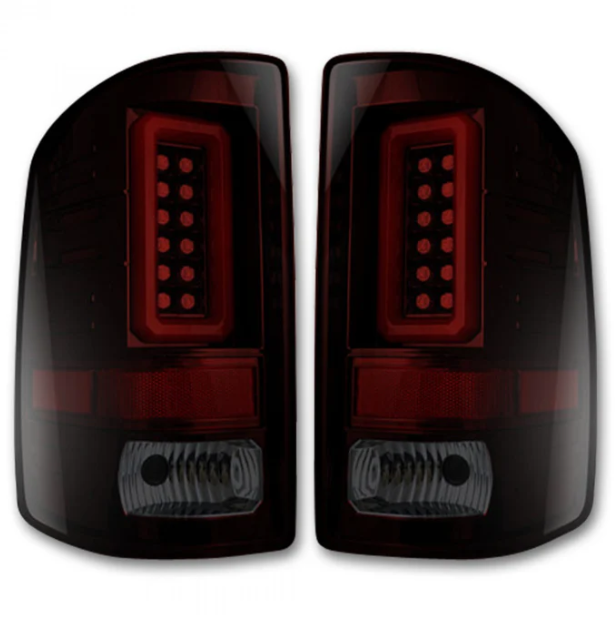GMC Sierra 1500 2016-2018 Dark Red Smoked OLED Tail Lights - Upgrade for Enhanced Visibility & Style (Perfect for Night Driving & Custom Truck Mods)