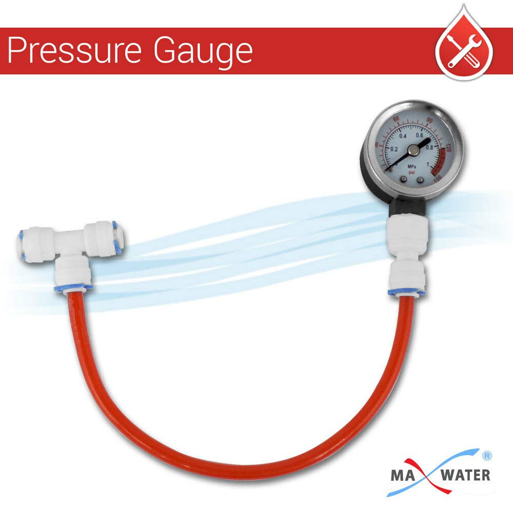 100 GPD Reverse Osmosis Booster Pump Kit with High Pressure Switch, Solenoid Valve, Pressure Gauge, and 1/4