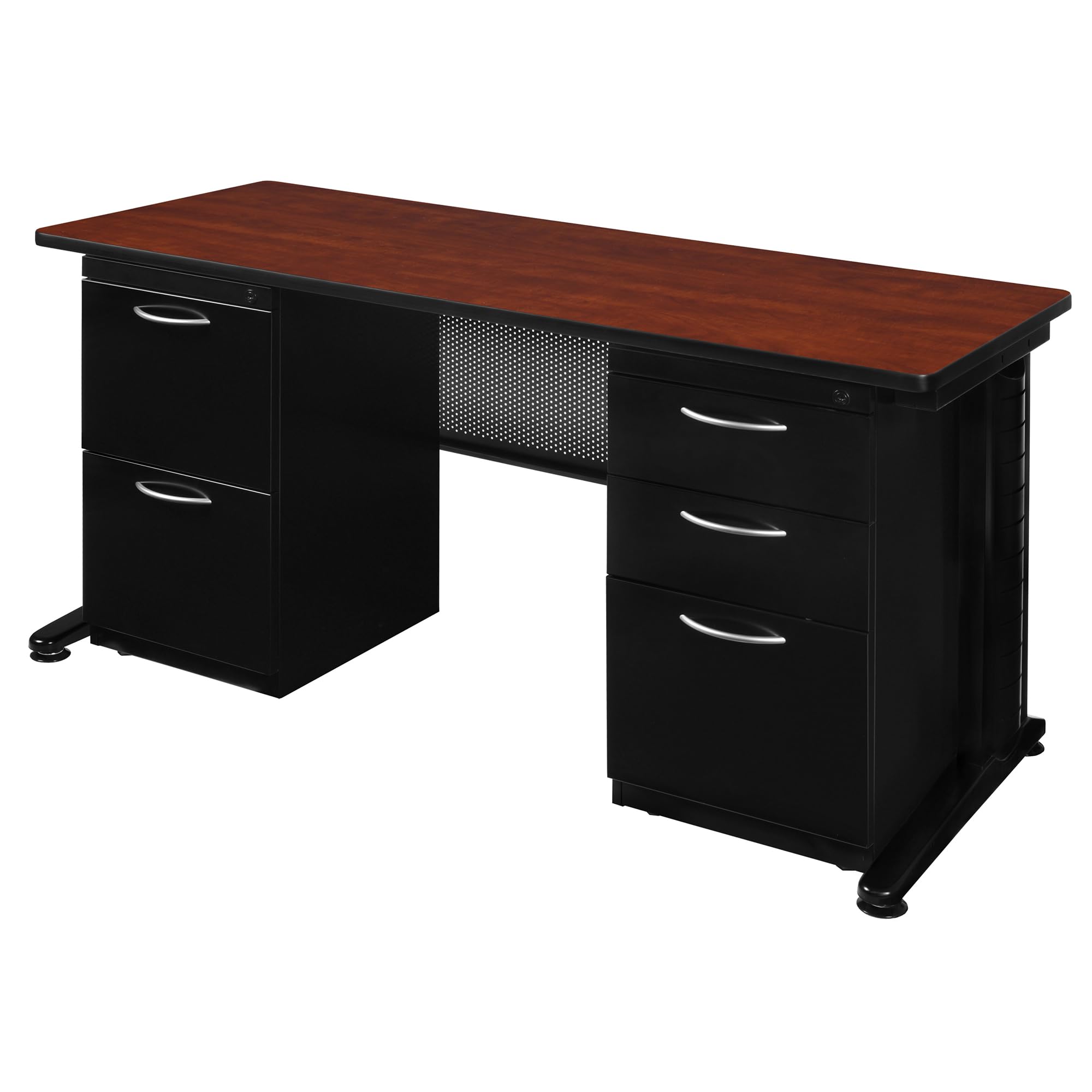 Regency Pedestal Desk with Double Drawers - 60