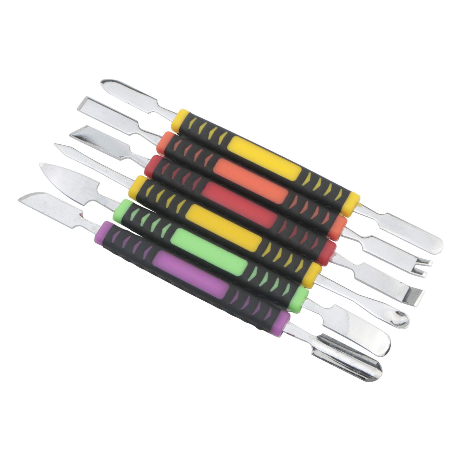 6 in 1 Repair Tool Kit - Metal Pry Bar & Dual-End Spudger Set for iPhone, Samsung, Tablet & PCB Computer Repair - Perfect for Screen Replacement, Disassembly & Electronics Maintenance