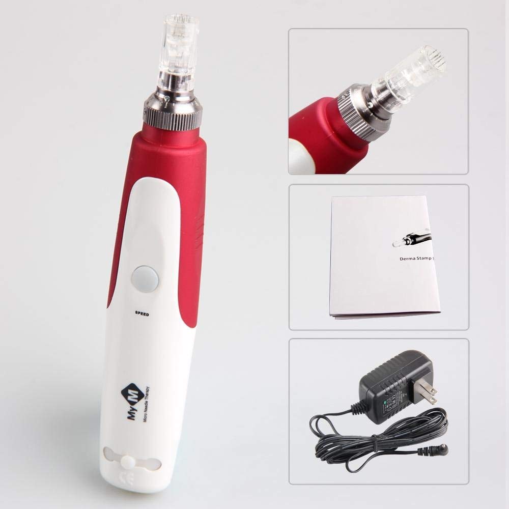 Bella Faccia 12 Needle Derma Roller with Vibration - Professional Microneedling Pen for Anti-Aging & Skin Rejuvenation | Facial Care Treatment for Wrinkles & Acne Scars | Perfect for Home & Salon Use