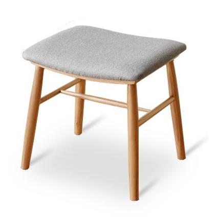 17.3x15.7x11.8 inches / 44x40x30 cm / natural wood color / Ash makeup stool