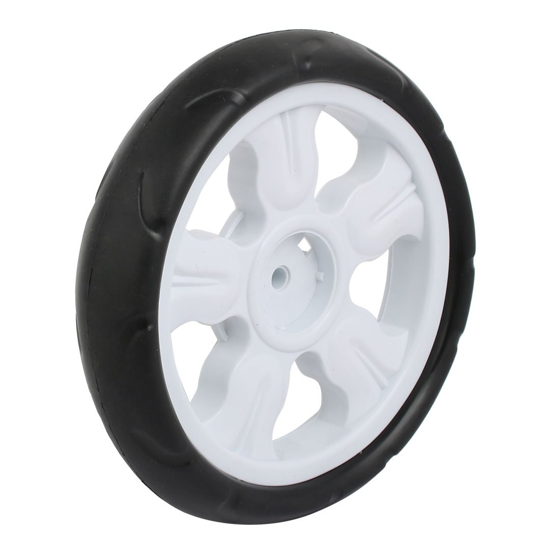 uxcell 185mm Diameter Plastic Single Wheel Pulley Rolling Roller - 4 Pack for DIY Projects, Garage Storage, and Home Organization