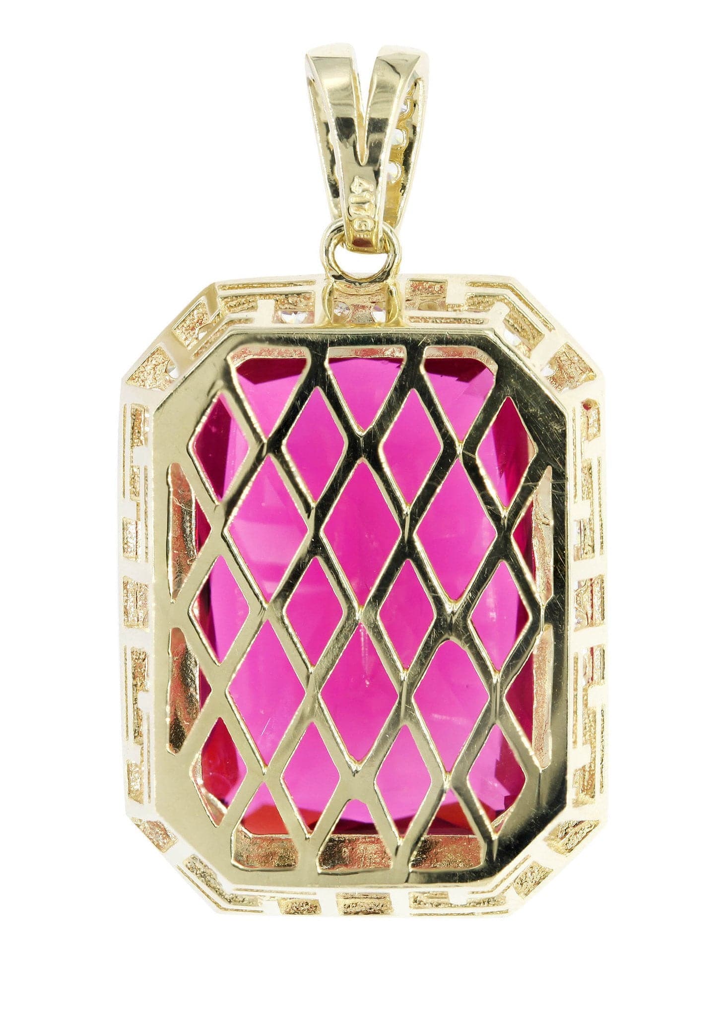 10K Gold Ruby Pendant Necklace - 12.2 Grams Genuine Gemstone Jewelry for Women - Perfect for Valentine's Day, Anniversary & Special Occasions