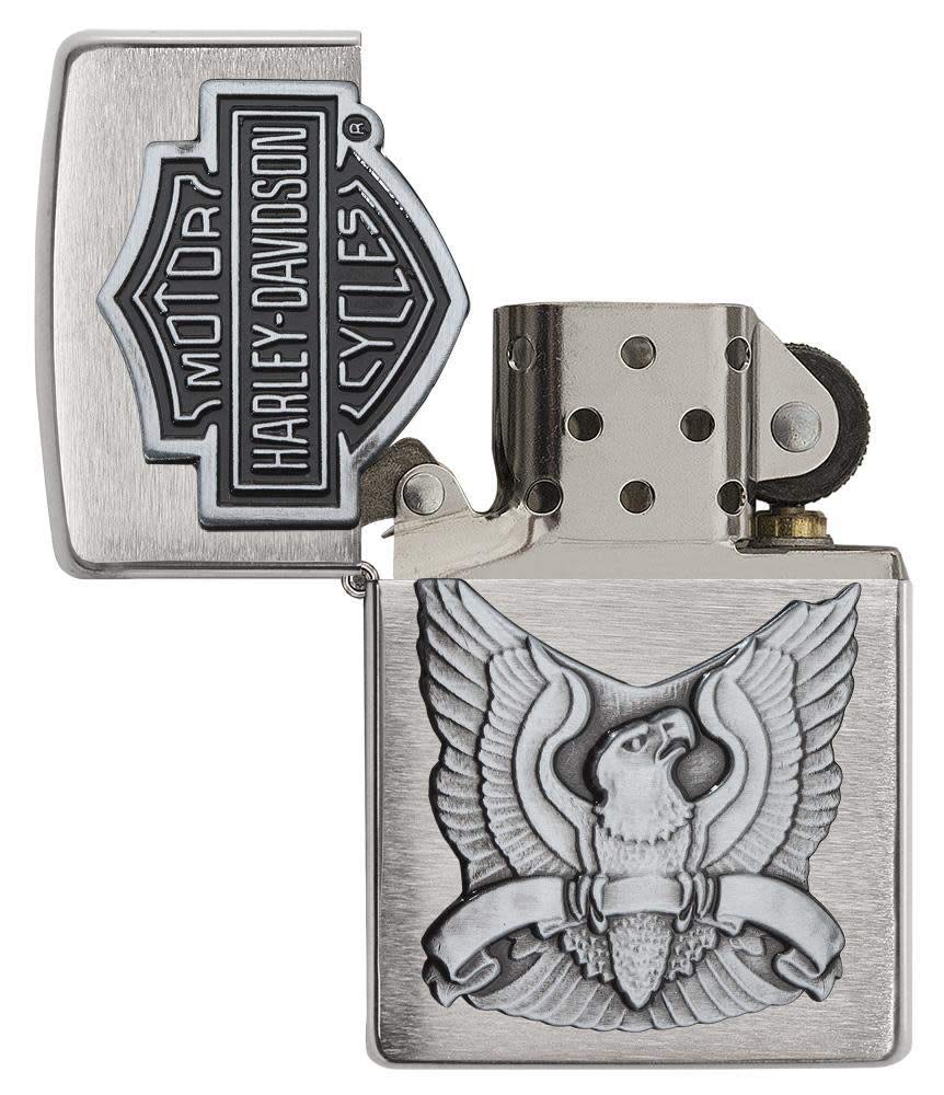 Zippo Harley-Davidson Eagle Logo Lighter - Perfect for Outdoor & Gifts