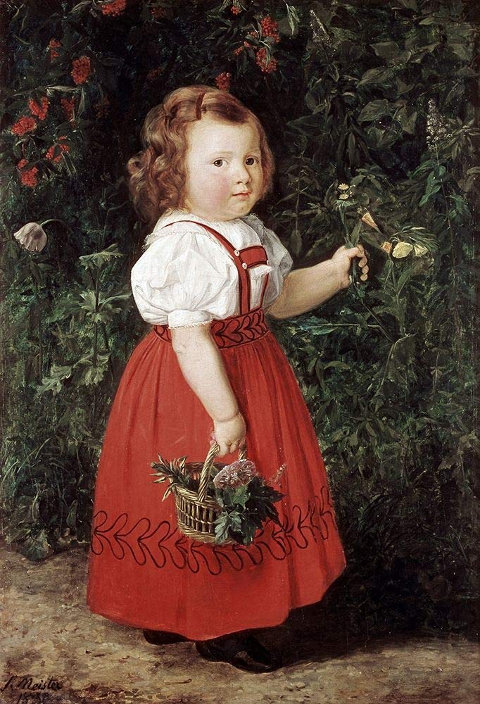 Emma, Daughter of The Artist by Simon Meister - 12x18 Inch Art Print Poster for Home Decor, Office Wall Art & Gift Ideas