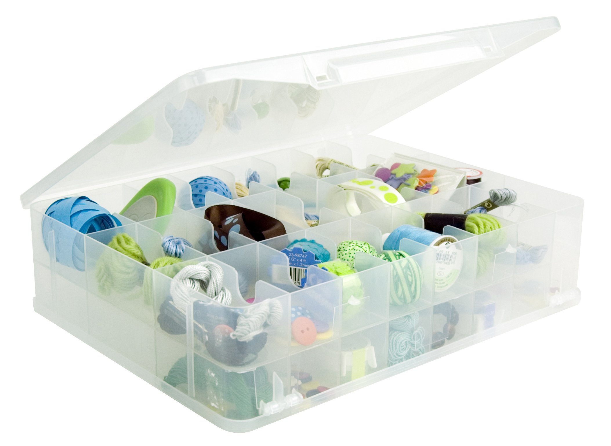 Creative Options 5315 Thread Organizer - Premium Sewing Thread Storage Box with 12 Compartments | Perfect for Embroidery, Quilting & Craft Organization (Use for Home Sewing Rooms, DIY Projects & Professional Tailoring)