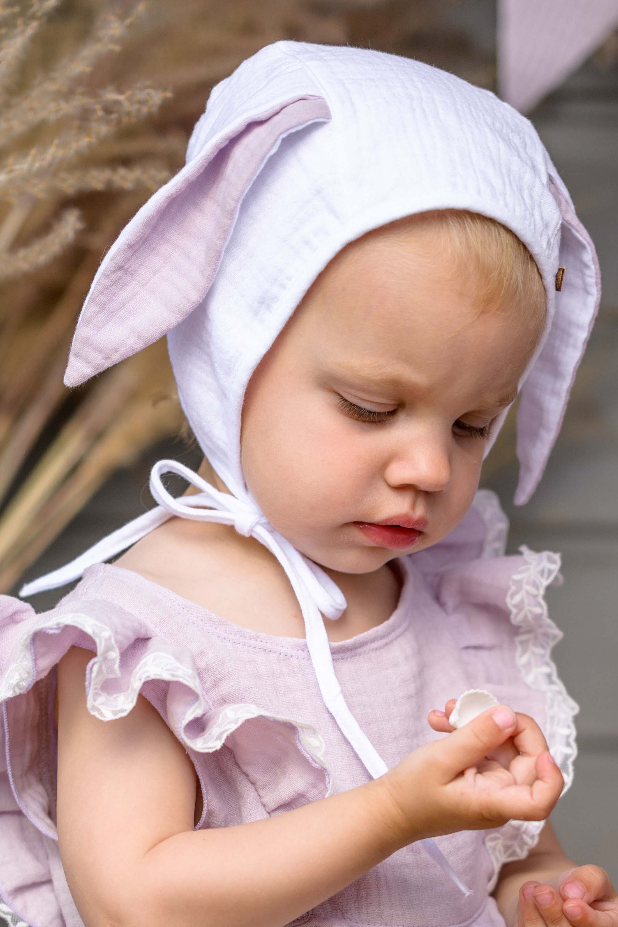 Premium White Cheesecloth Bunny Hat for Women & Girls - Soft & Breathable Easter Costume Accessory - Perfect for Easter Bunny Costumes, Spring Parties & Photo Shoots