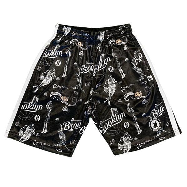 Men's Brooklyn Basketball Flow Shorts - Breathable Quick-Dry Athletic Shorts for Basketball, Running & Gym Workouts - Perfect for Training, Casual Wear & Outdoor Sports