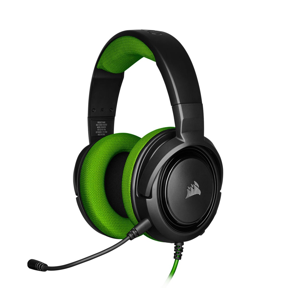 Corsair HS35 Stereo Gaming Headset with Noise Isolation - Green | Comfortable Over-Ear Headphones for PC, PS4, Xbox & Mobile Gaming | Perfect for FPS, Streaming & Online Classes