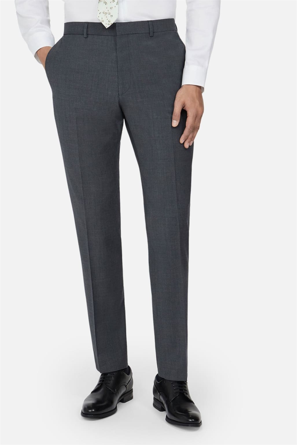 Ted Baker Men's Panama Charcoal Slim Fit Dress Pants for Business & Formal Occasions | Office Wear & Wedding Attire
