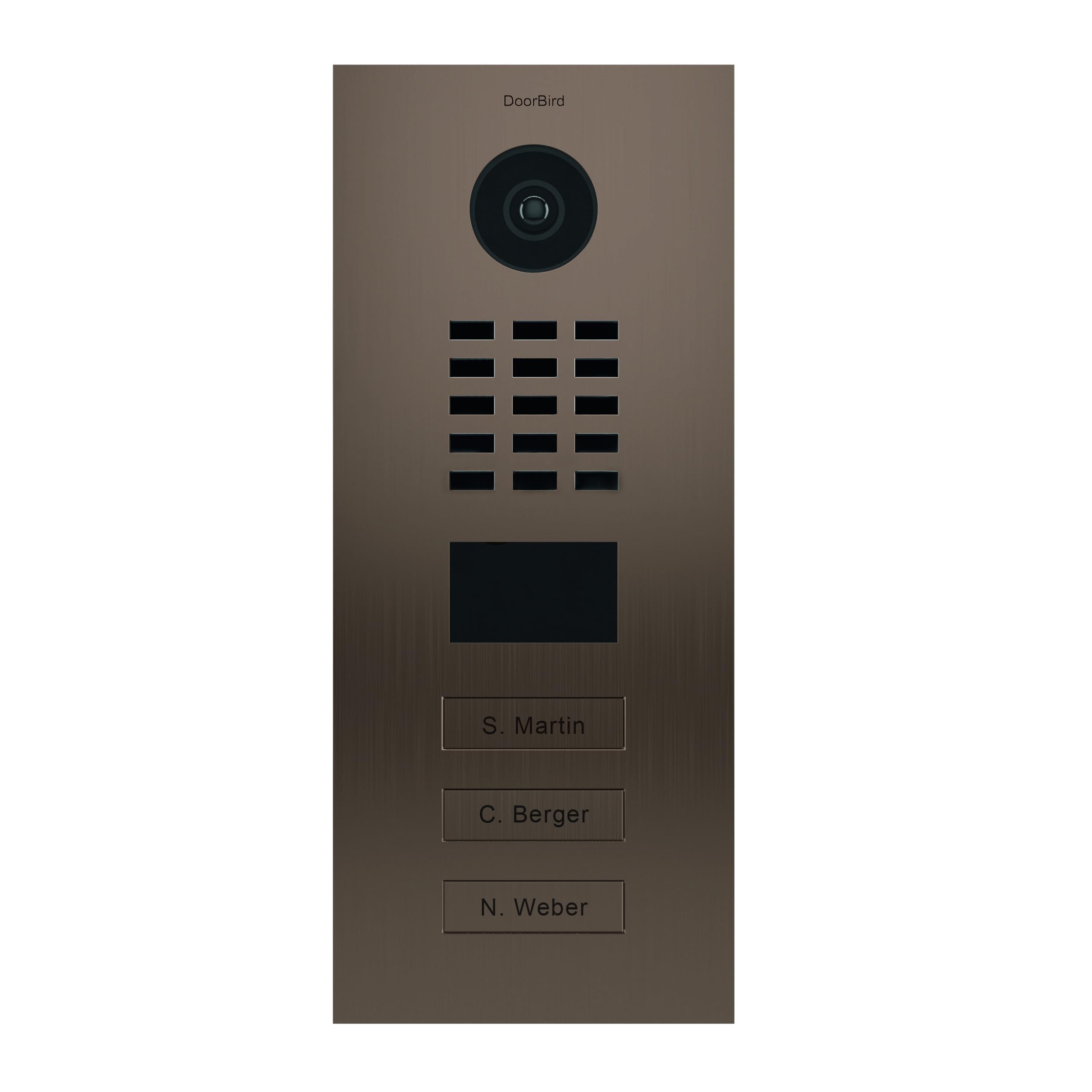 Bronze IP Video Door Phone System - 3 Call Buttons, D2103BV Model - Secure Smart Home Entry for Apartments & Gated Communities