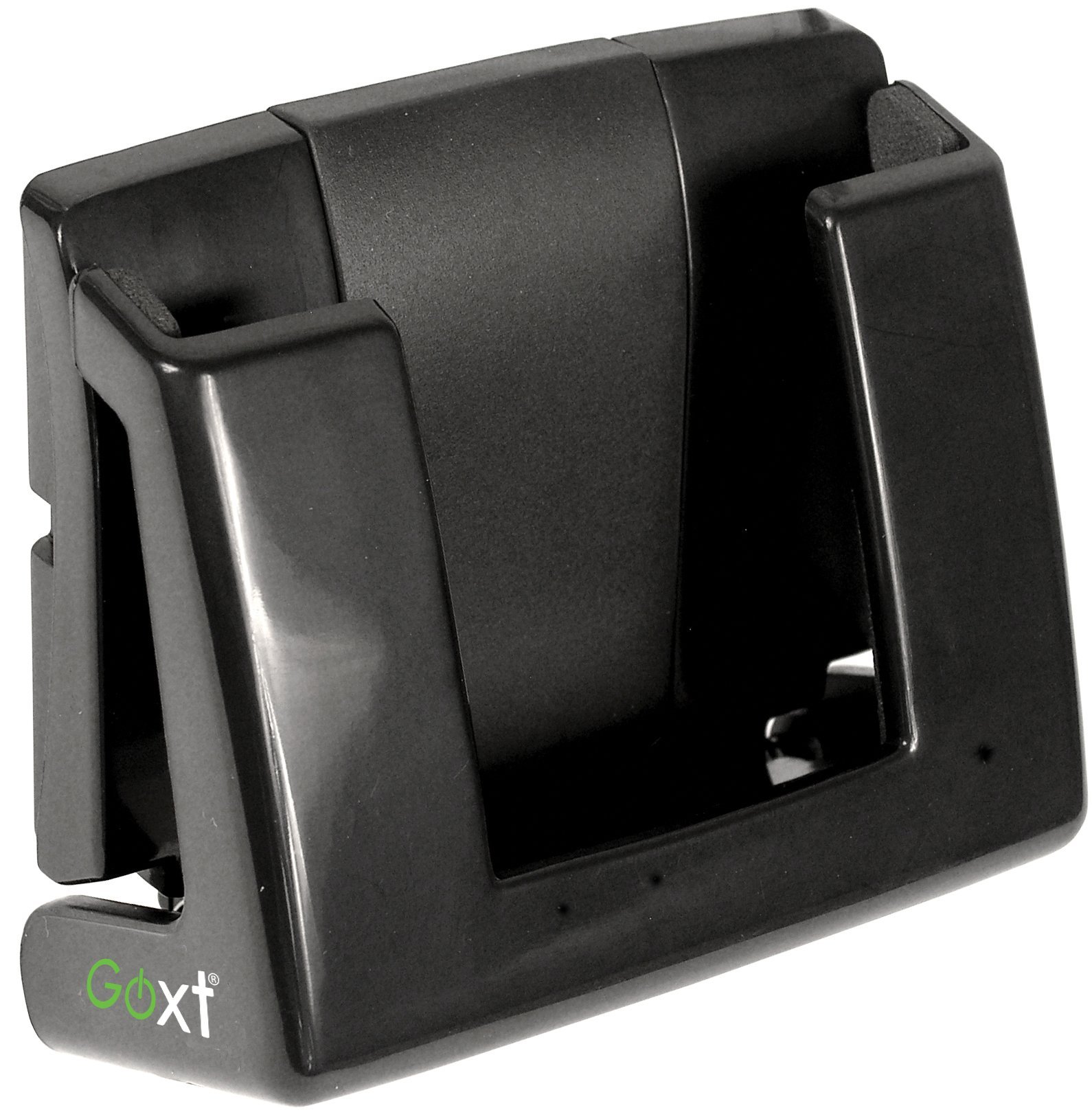 GOXT 10929 Universal Black Phone Holder Stand for iPhone, Samsung, iPod - Perfect for Desk, Car, and Home Use