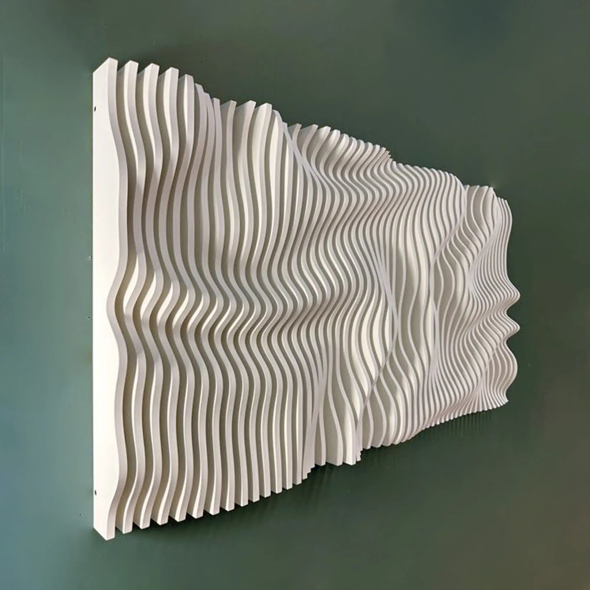 Abstract Wavy Parametric 3D Wall Art Decor - Modern Lava-Inspired Sculpture for Living Room, Bedroom & Office Decoration
