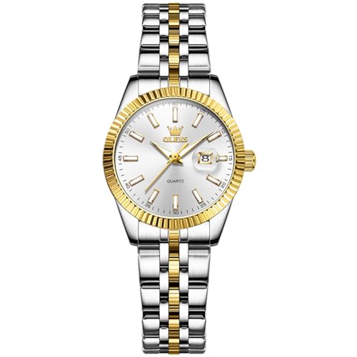 02-White Dial/Two Tone Bracelet
