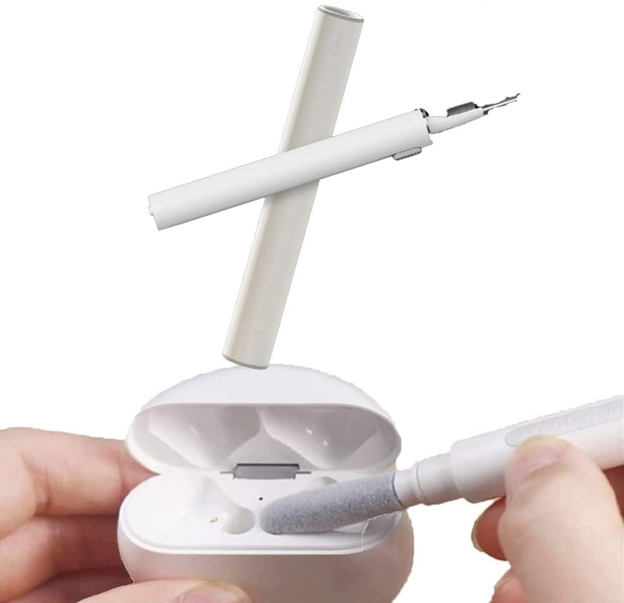 Premium Bluetooth Earbuds Cleaning Pen - Multi-Function Wireless Headphone Cleaning Kit with Soft Dust Removal Brush | Charging Case Cleaner Tool for AirPods & Galaxy Buds (Blue) | Perfect for Travel, Gym & Daily Maintenance