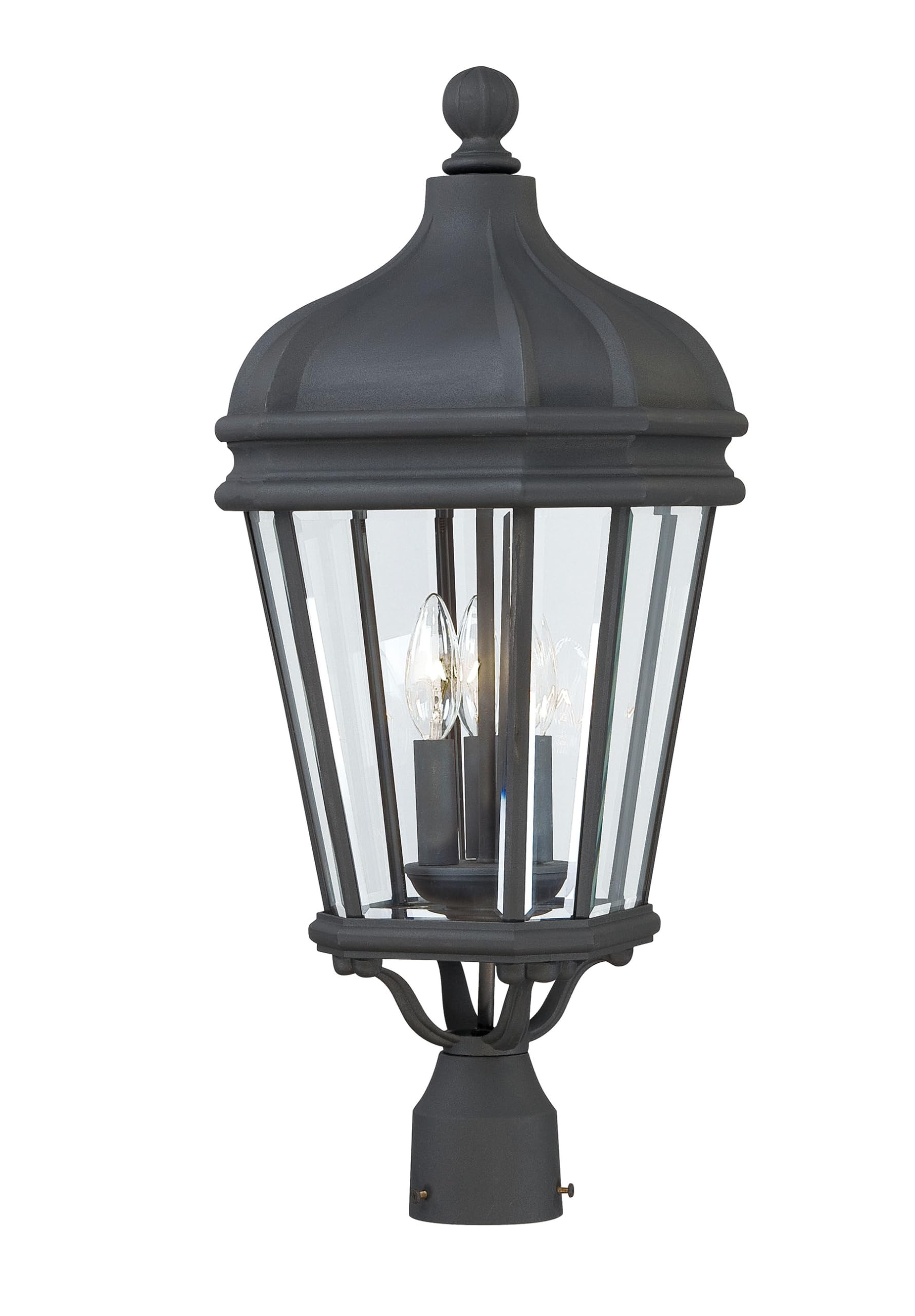 Minka Lavery 8696-66 Harrison Black Outdoor Post Light - 180W Cast Aluminum Exterior Lighting Fixture for Patio, Garden, Walkway & Driveway Illumination