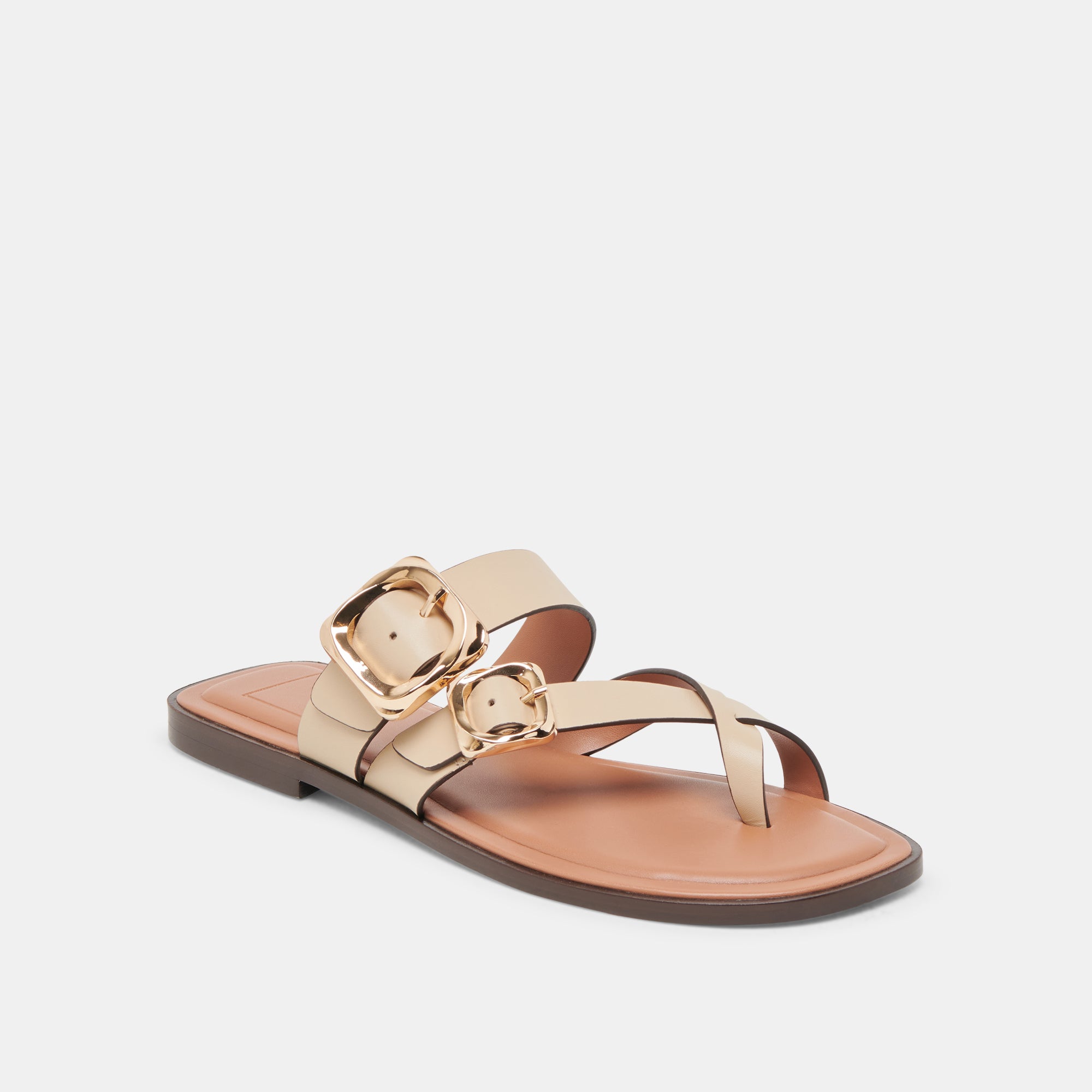 Shore Sandals for Women - Ivory Leather Beach Sandals with Comfortable Arch Support | Perfect for Summer, Vacation, and Casual Outings