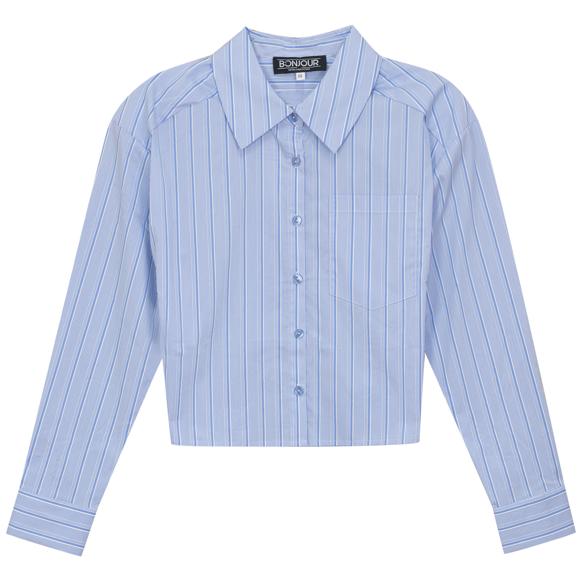 Stylish Cropped Striped Blouse for Women - Trendy Summer Top for Casual Outings & Beach Vacations
