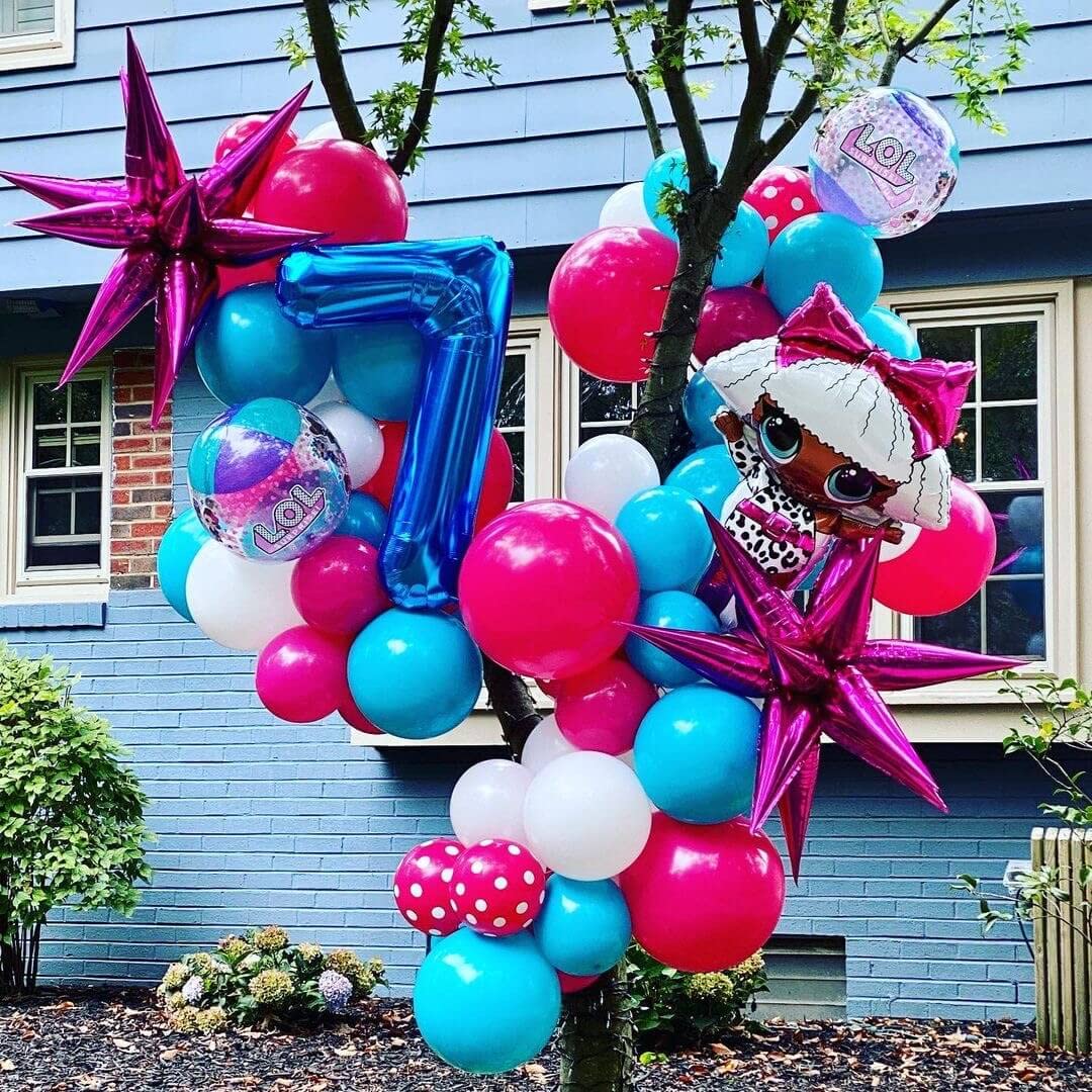 50 Pcs Hot Pink Foil Cone Star Balloons 26 Inch - 3D Starburst Mylar Balloons for Party Decorations, Christmas, Birthday, Wedding - Perfect for Photo Backdrops, Ceiling Decor & Event Centerpieces