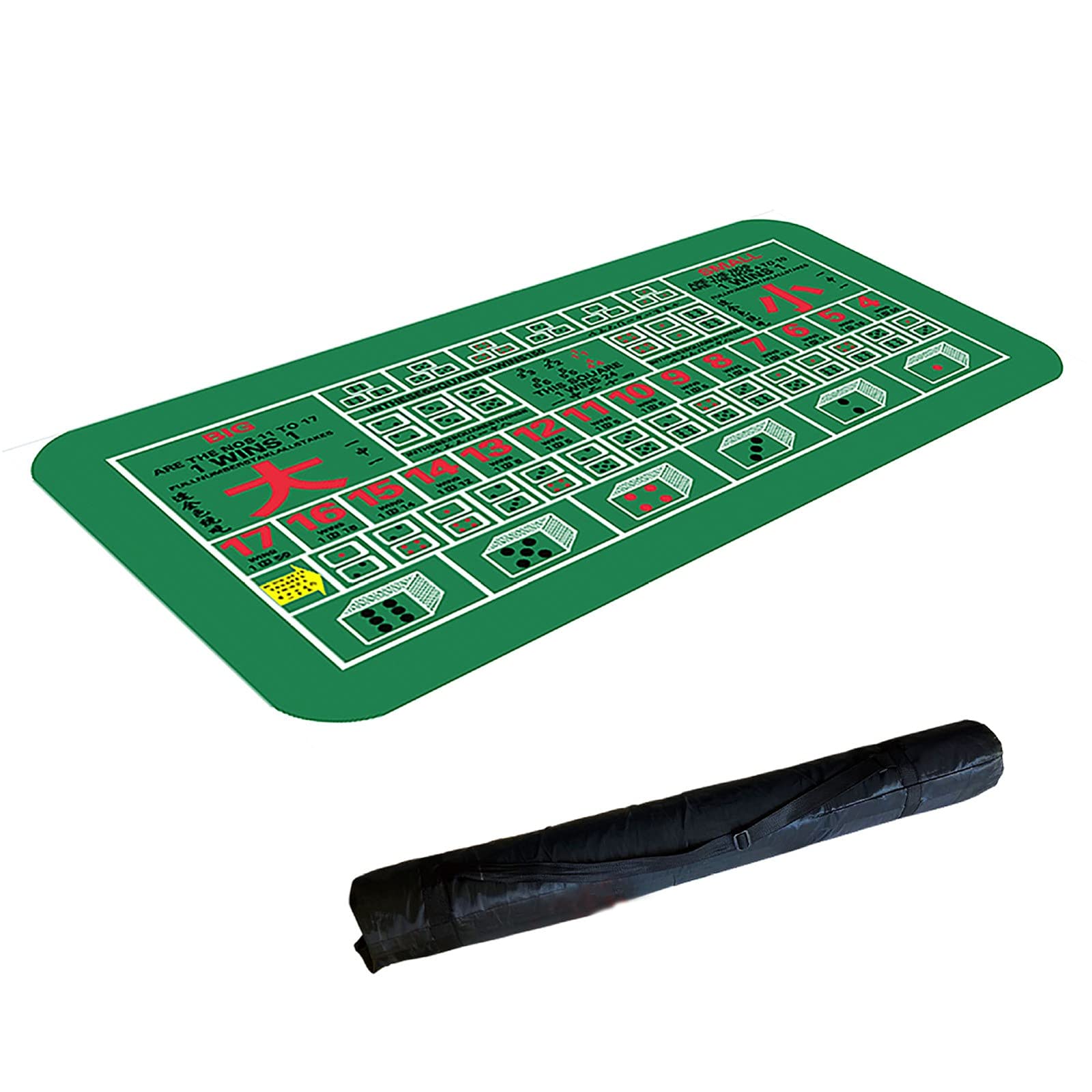 Premium Poker Table Top Cover - Professional Felt Poker Mat for Blackjack & Casino Games | Portable Rubber Surface | 120