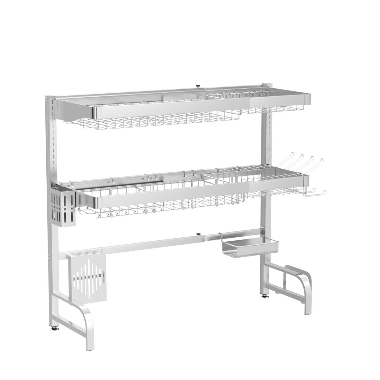 BOOSINY Adjustable Over The Sink Dish Drainer Drying Rack (25.5