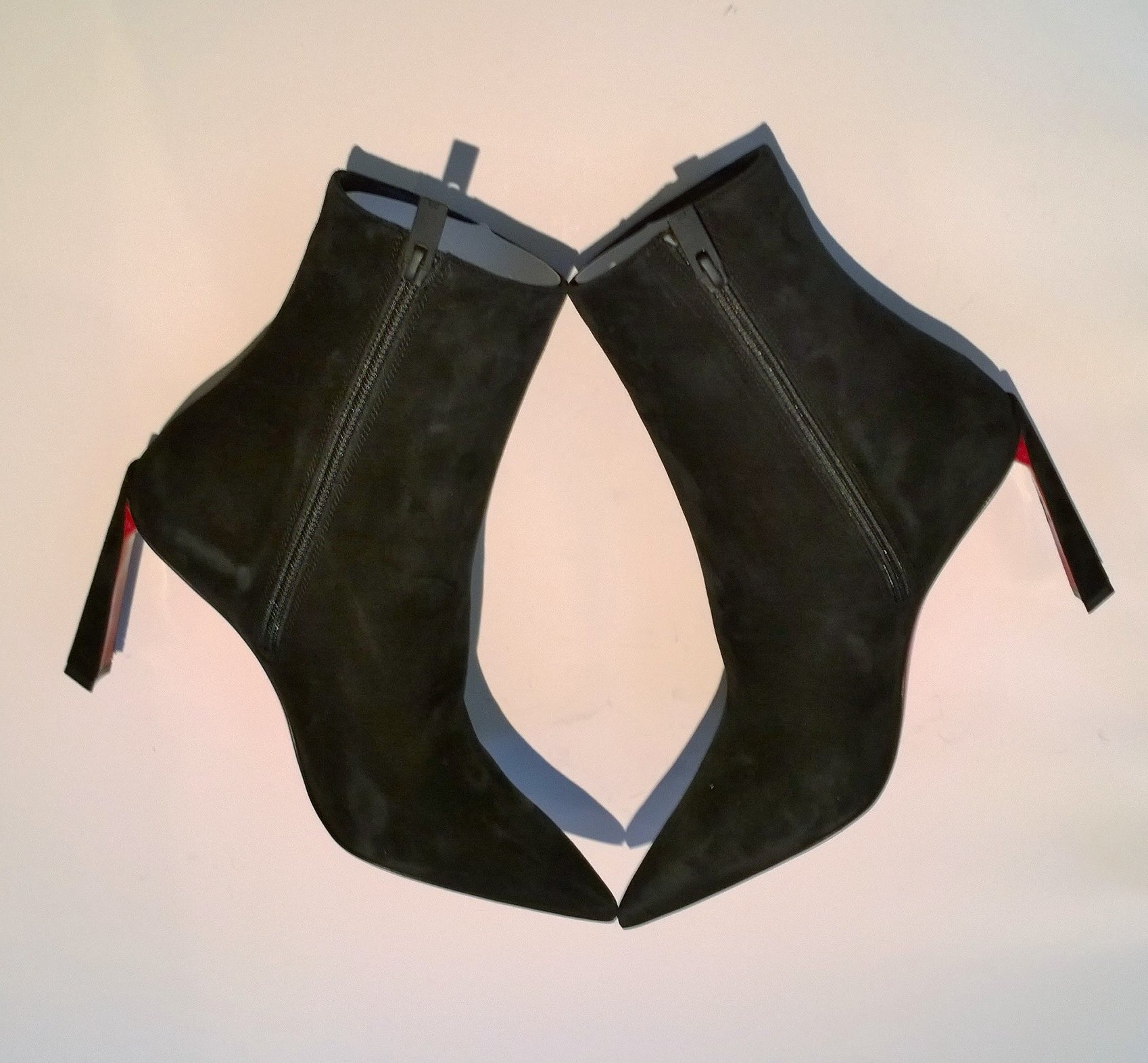 Christian Louboutin Condora 85 Black Suede Heel Boots for Women - Luxury High Heel Ankle Boots | Perfect for Evening Parties, Date Nights & Special Occasions