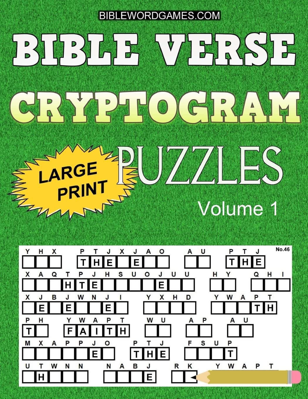 365 Large Print Bible Verse Cryptogram Puzzles - King James Version Inspirational Word Games for Daily Devotion & Christian Meditation | Perfect for Bible Study, Sunday School & Quiet Time Reflection