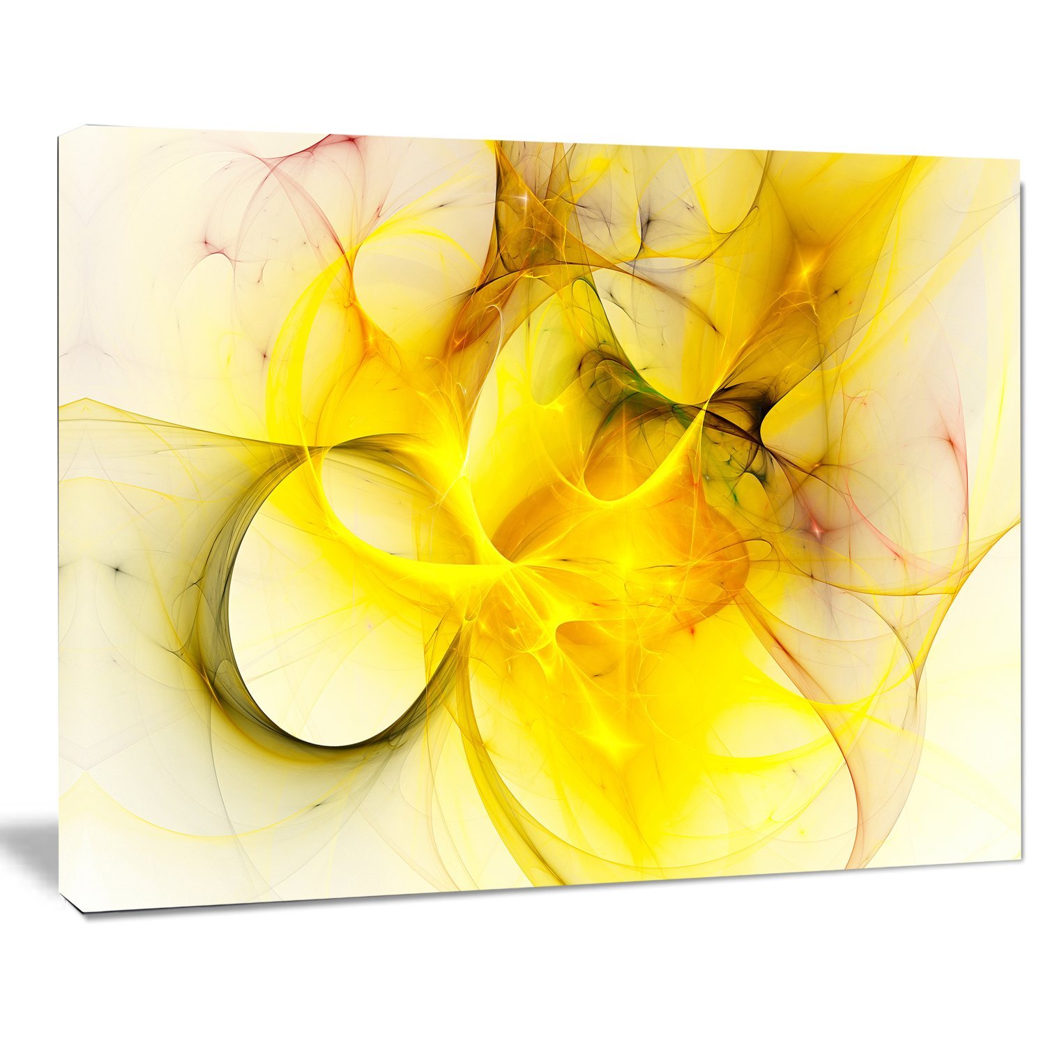 Light Yellow Nebula Star Abstract Canvas Art Print - Modern Space Themed Wall Decor for Living Room, Bedroom & Office