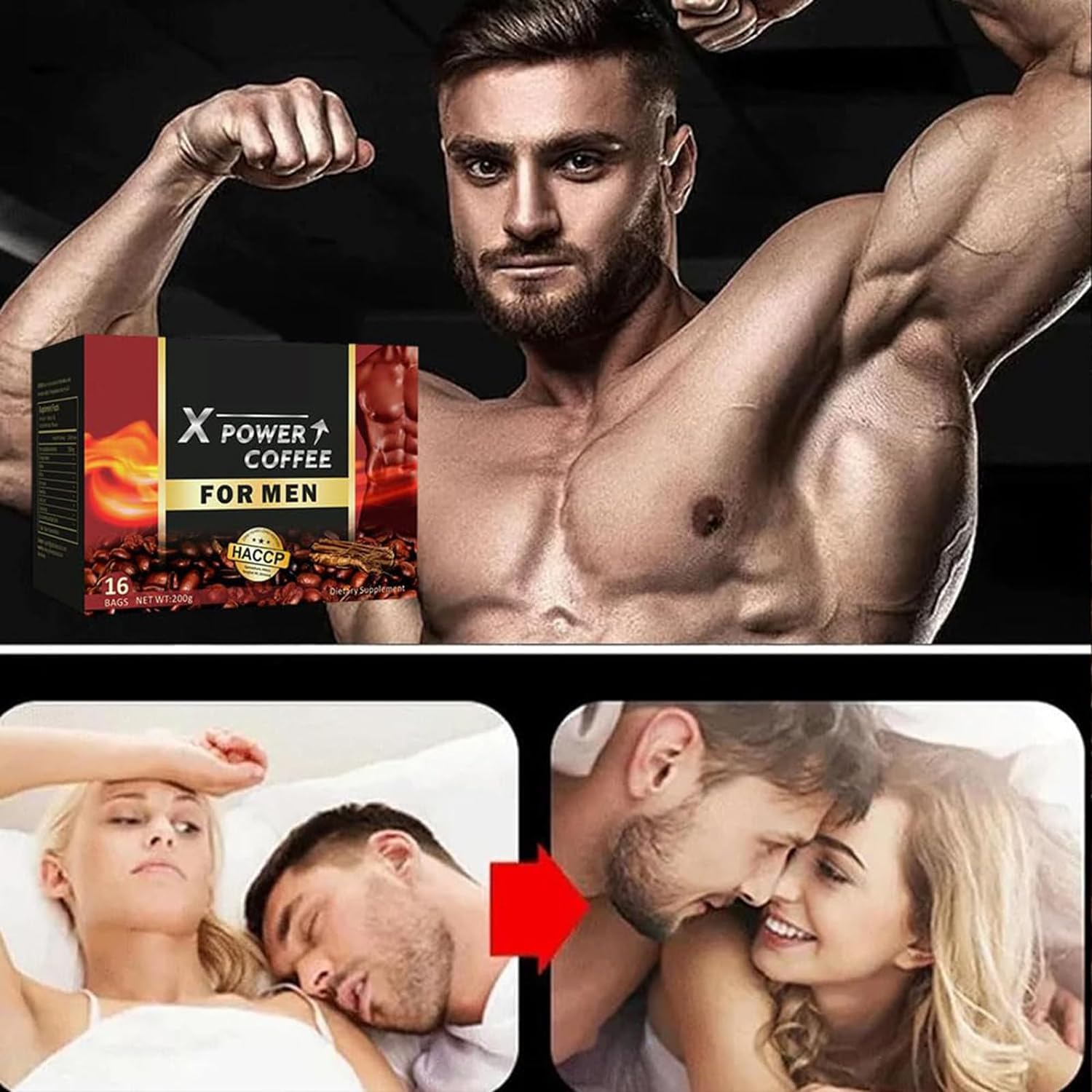 X Power Coffee for Men - Instant Energy-Boosting African Powder Coffee with Natural Ingredients (3 Box) - Perfect for Workouts, Office & Daily Energy Boost
