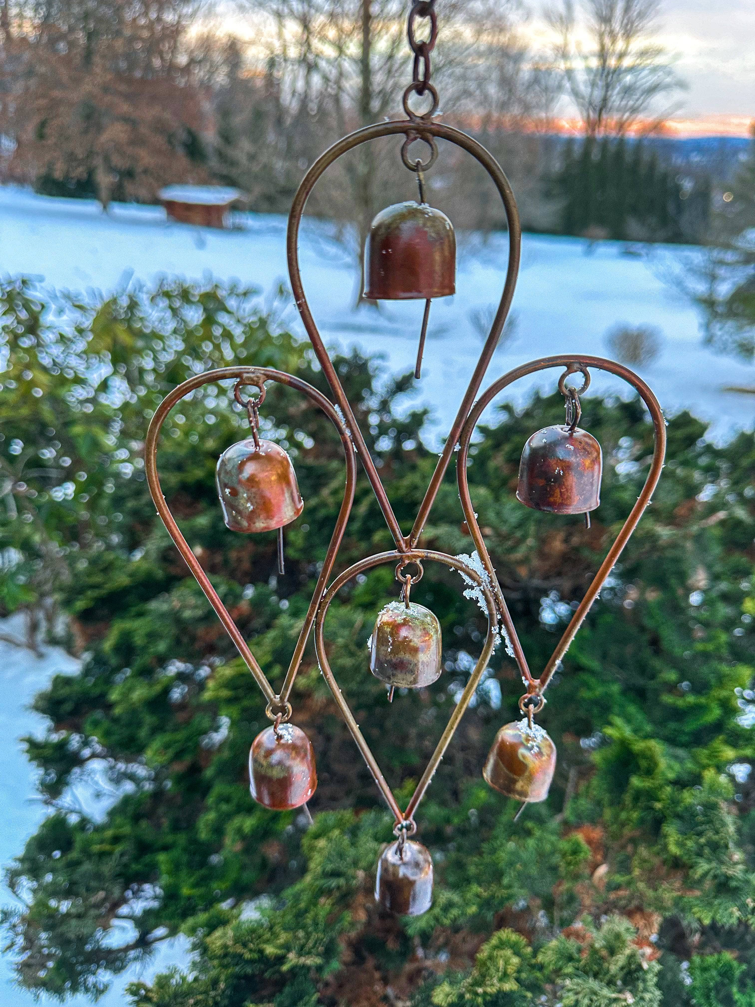 Handmade Teardrop Wind Chime for Outdoor Decor - Soothing Garden, Patio & Porch Wind Chimes with Melodic Tones | Perfect for Relaxation, Meditation & Home Decoration