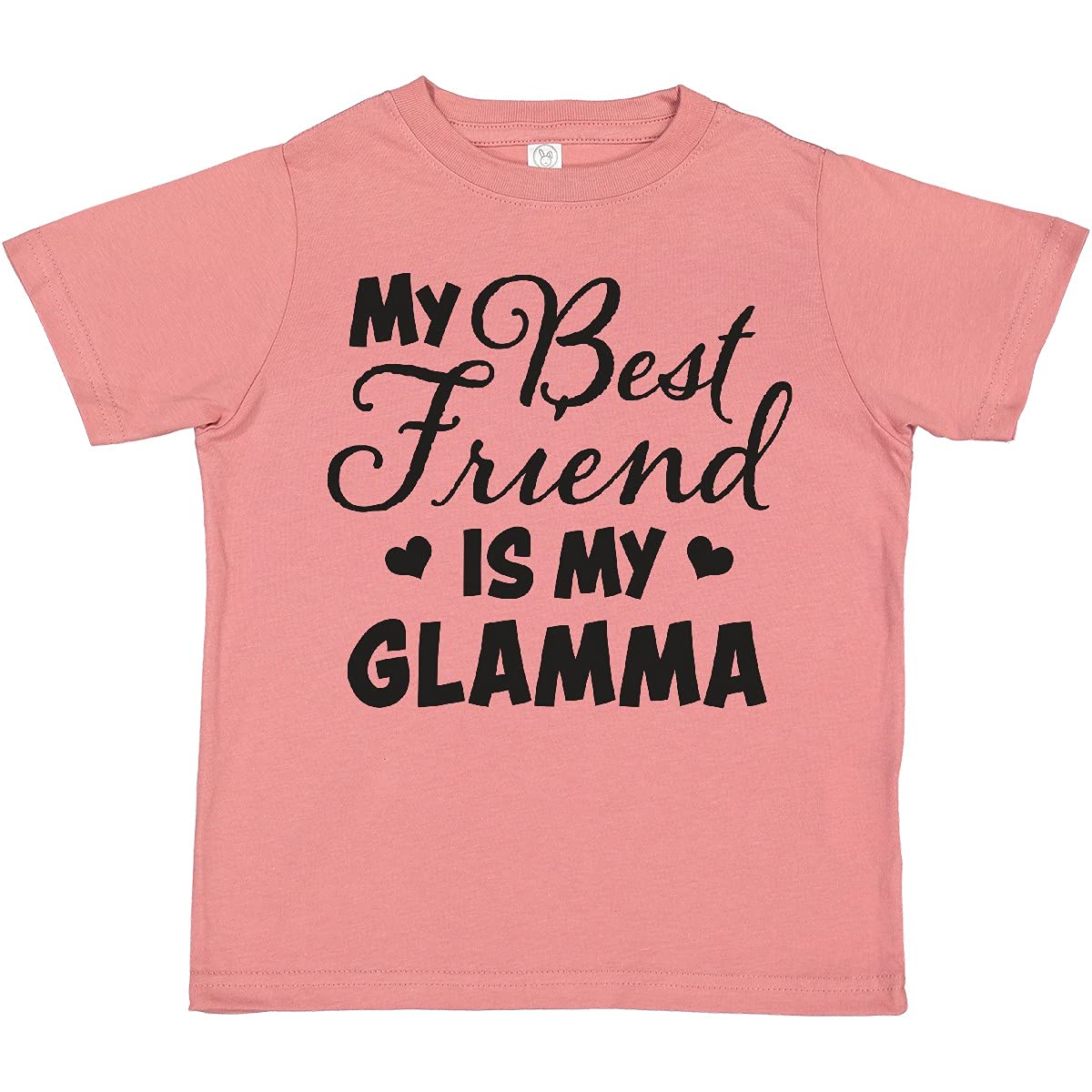 My Best Friend is My Glamma with Hearts Toddler T-Shirt - Perfect for Family Outings and Playdates