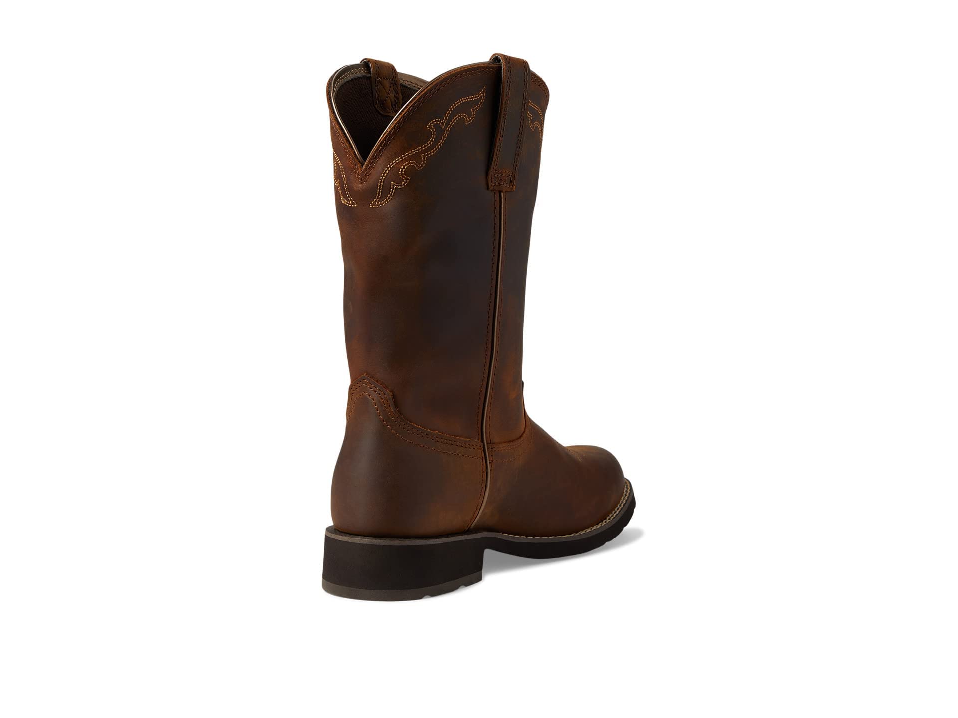 Ariat Women's Delilah Round Toe Waterproof Western Boots - Distressed Brown Cowgirl Boots for Riding, Hiking & Outdoor Country Style Fashion