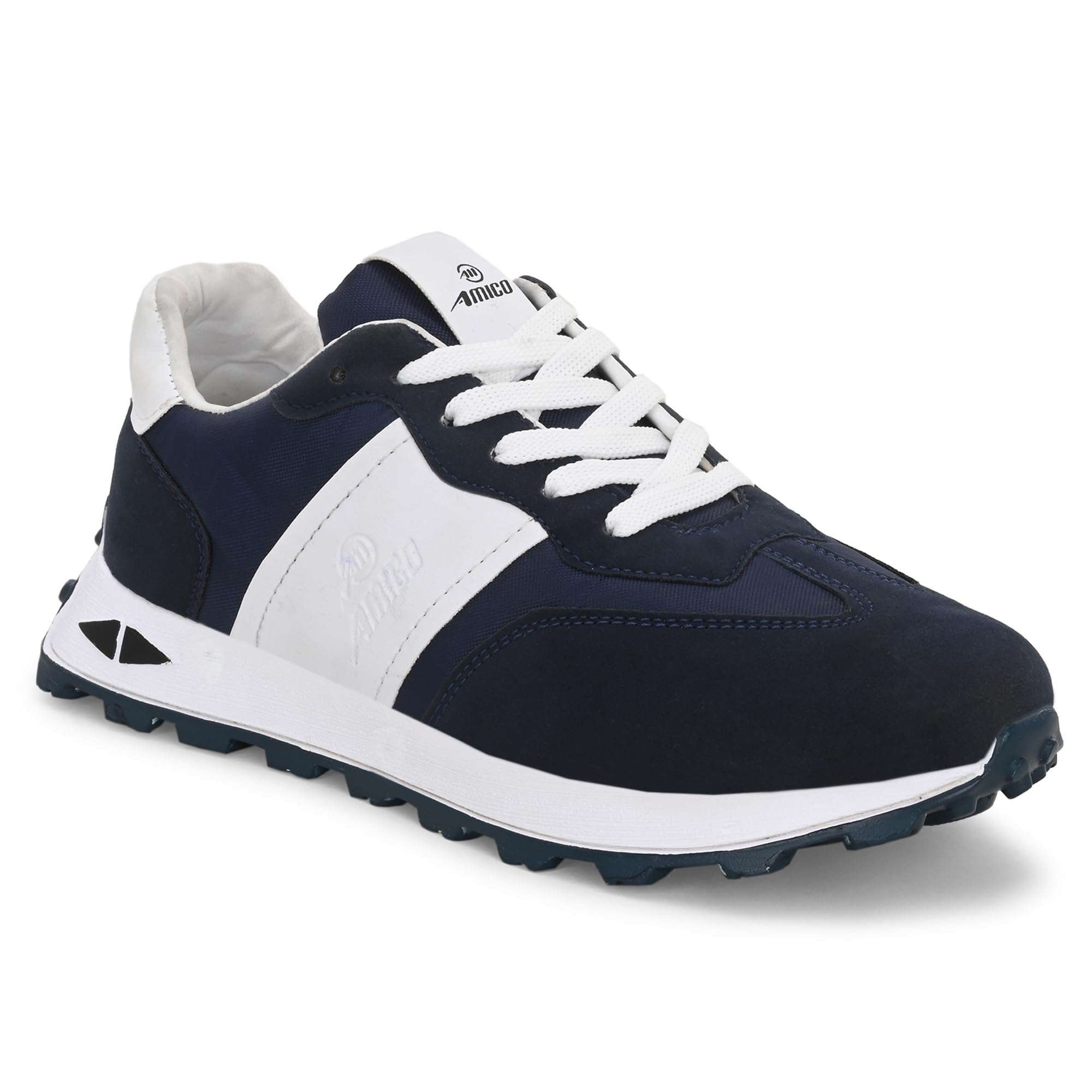 Amico Men's Walking Sports Shoes - Soft Cushioned Insole, Slip-Resistant Comfortable Sneakers for Walking, Running & Gym Workouts (Blue) | Perfect for Outdoor Activities, Jogging & Daily Wear