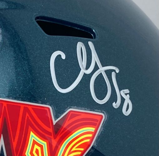 Authentic CJ Gardner Johnson Signed Philadelphia Eagles Super Bowl LIX Replica Helmet - Collectible Memorabilia for Eagles Fans & NFL Enthusiasts - Perfect for Display, Gifting, and Sports Collections