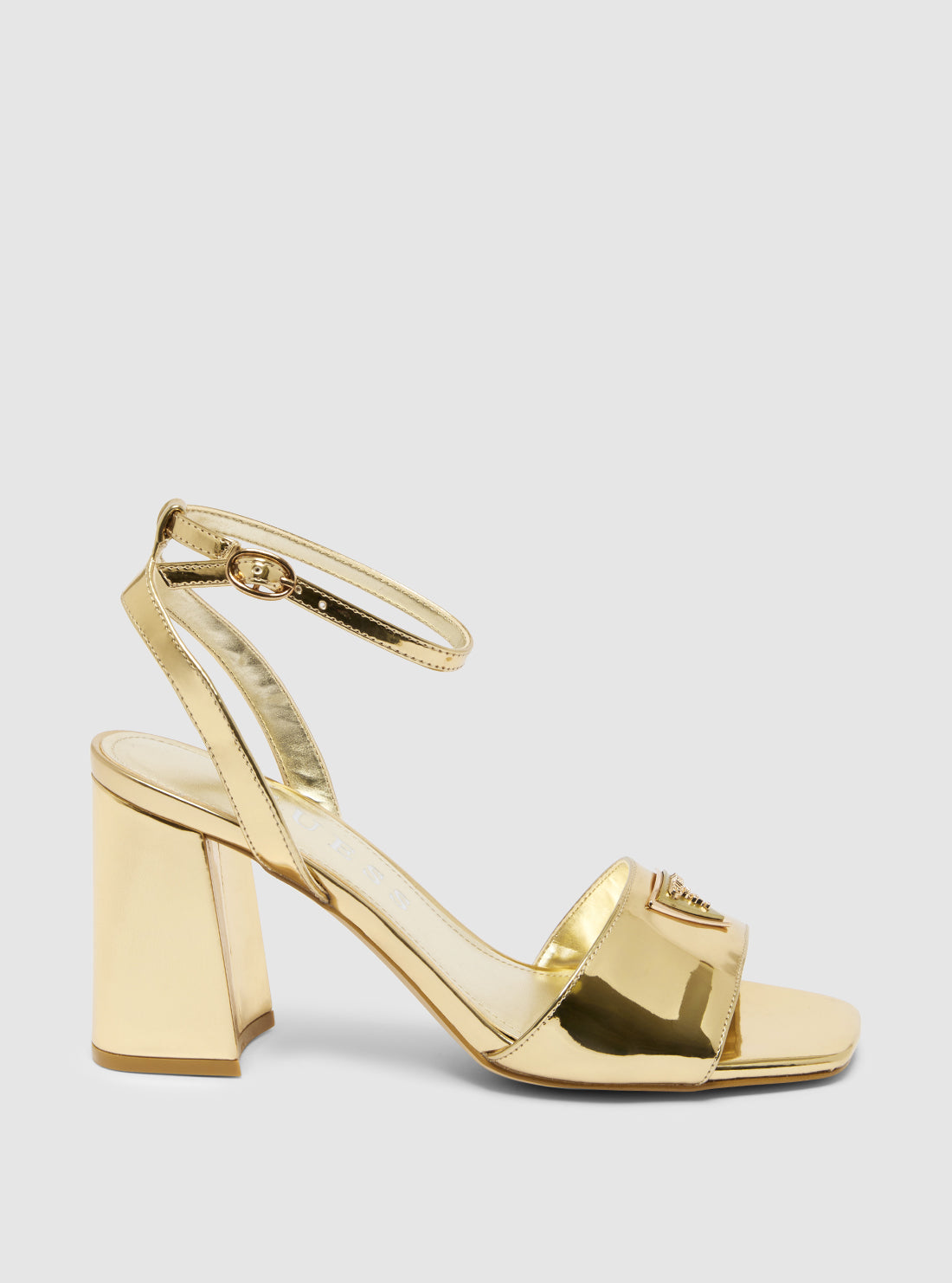 Elegant Gold Gelyae Block Heel Sandals for Women - Comfortable Mid Heel Shoes for Weddings, Parties & Office Wear