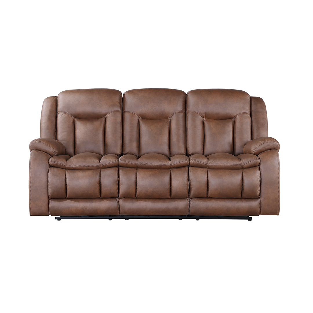 Morello Manual Reclining Sofa - Comfortable Fabric Recliner Couch with Adjustable Backrest for Living Room, Home Theater, and Relaxation