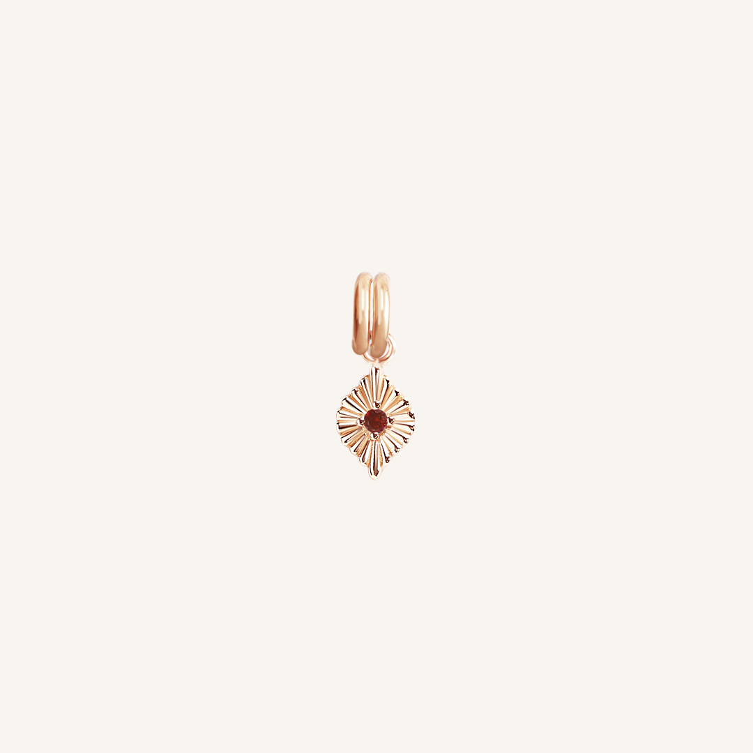July Birthstone Charm for Petite Jewelry - Perfect for Necklaces, Bracelets & Gifts | Dainty Ruby Jewelry for Everyday Wear & Special Occasions