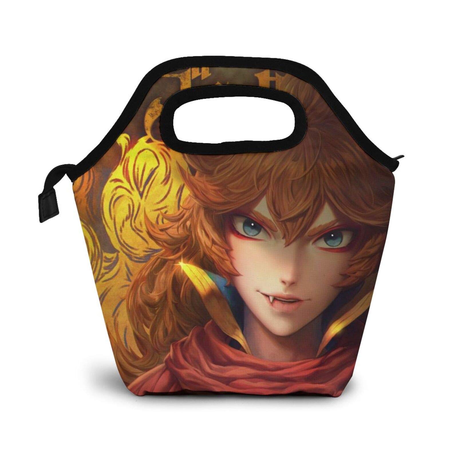 Reusable Leakproof Insulated Lunch Bag - Anime Themed Cllover Mereoleona Vermillion Design for Women & Men - Perfect for Work, School, Picnics & Outdoor Activities