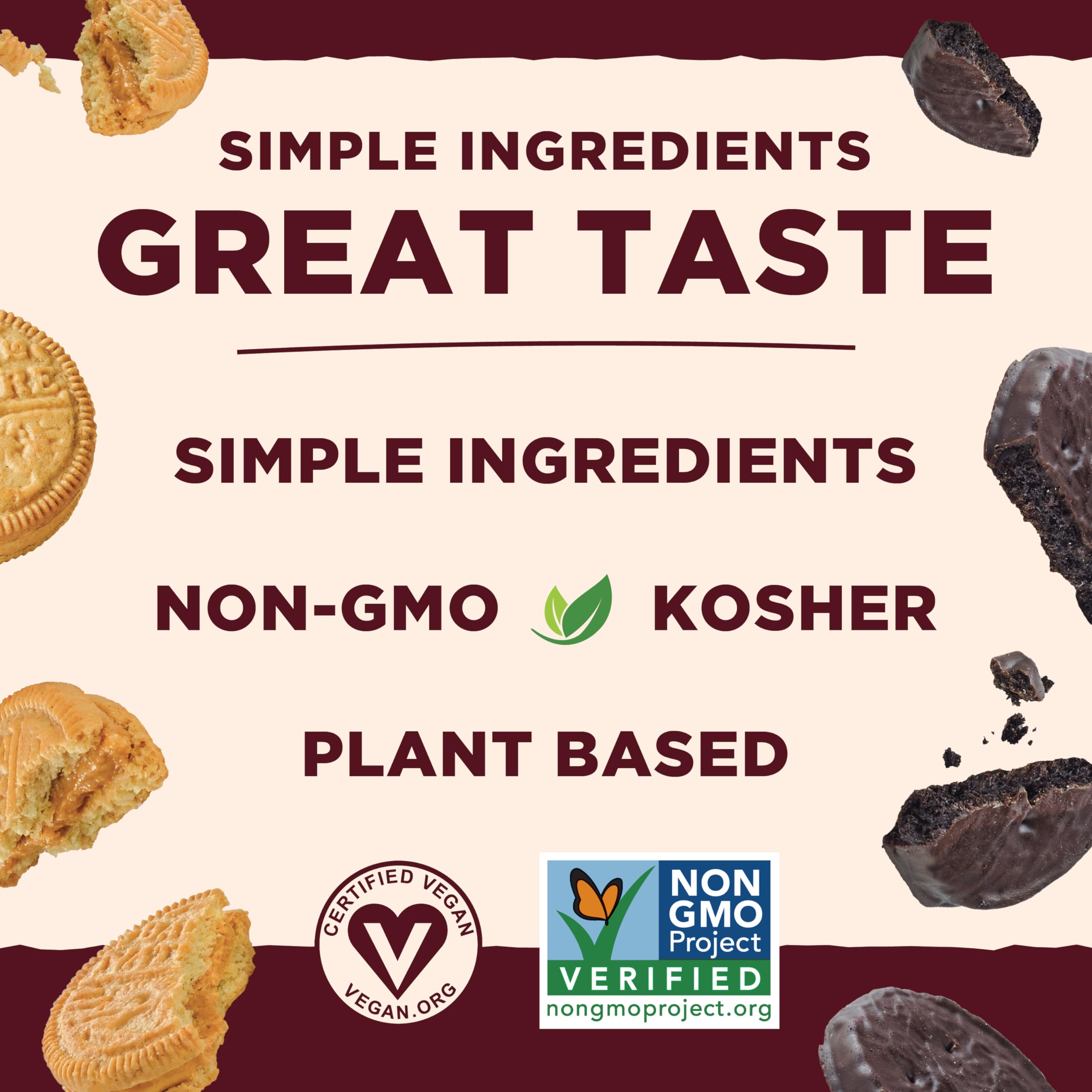 Back to Nature Fudge Mint Cookies - Vegan, Non-GMO, Organic Wheat Flour, Gluten-Free, Healthy Snacks, 6.4 Oz (Pack of 6) - Perfect for Lunchboxes, Office Snacks & Vegan Desserts