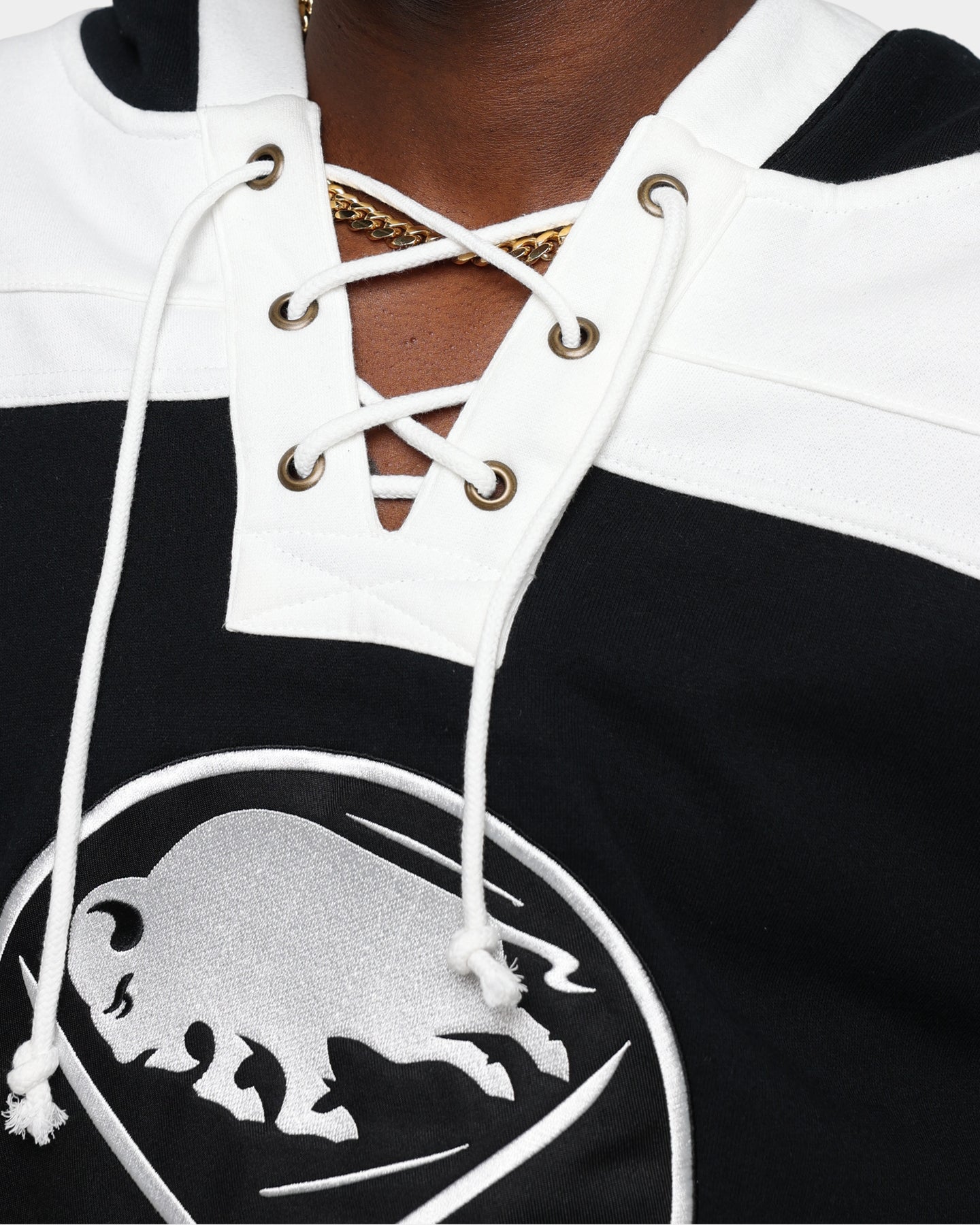 47 Brand Buffalo Sabres Superior Lacer Hoodie - Men's NHL Team Zip-Up Sweatshirt (Jet Black) for Game Day & Casual Wear