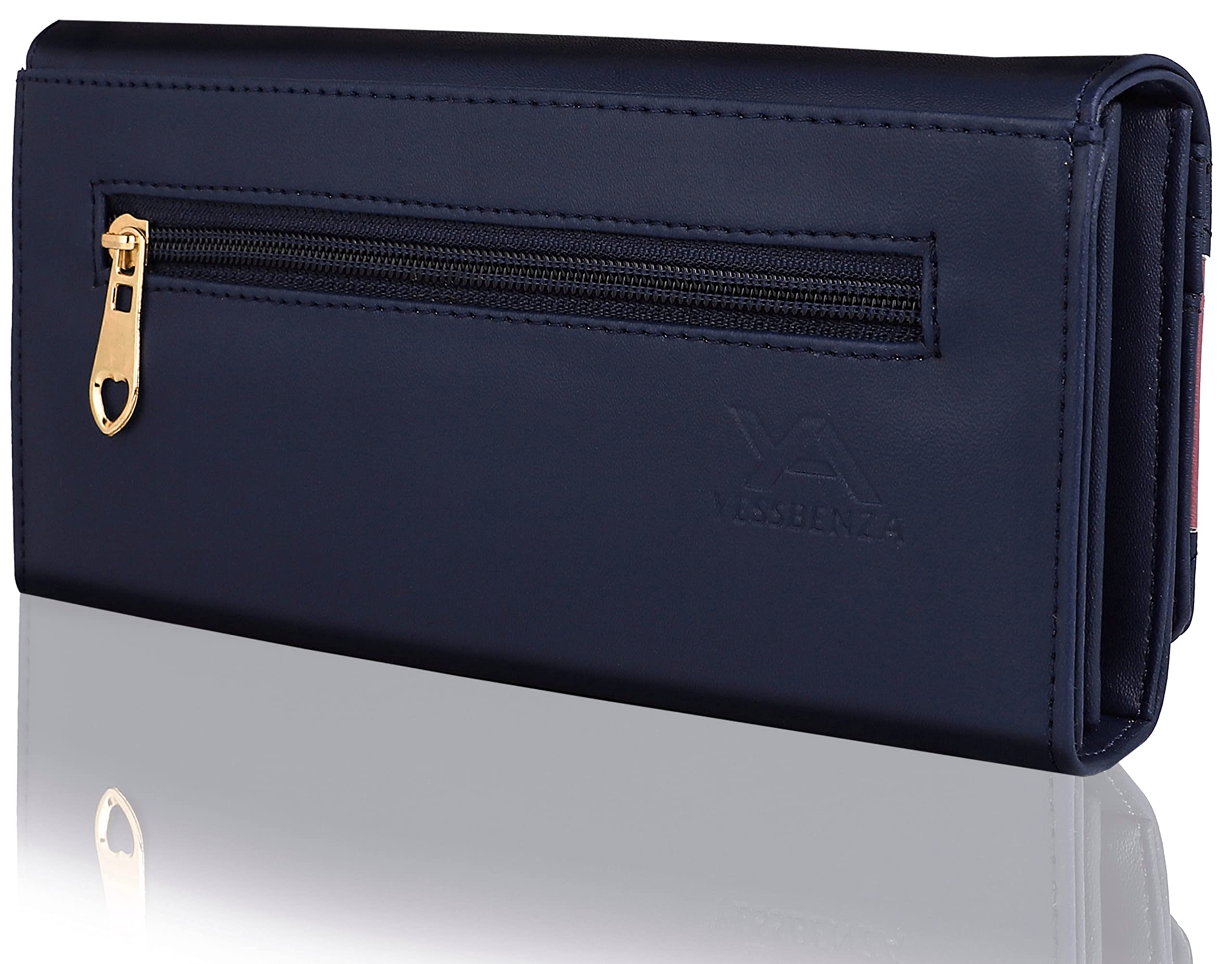 YESSBENZA Women's Faux Leather Clutch Purse with 6 Card Slots - Stylish Wallet Handbag for Ladies & Teens (Royal Blue) - Perfect for Parties, Dating & Evening Events