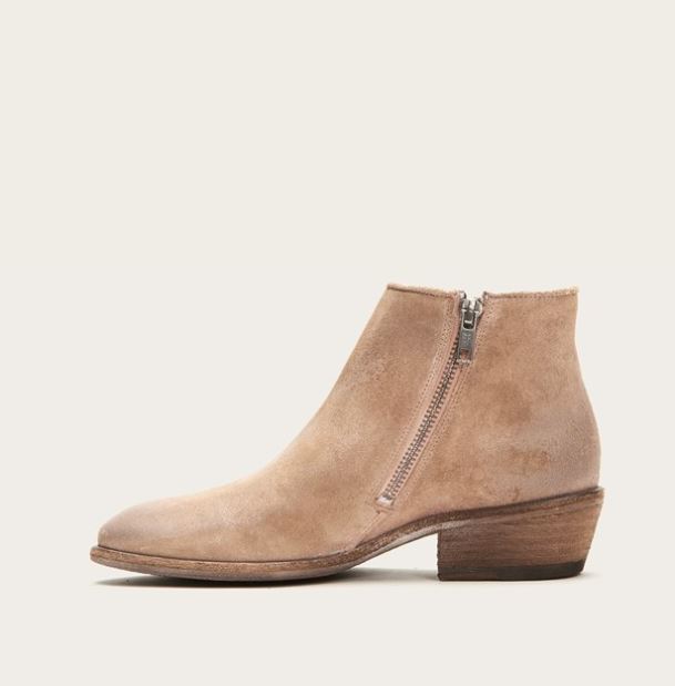 Carson Piping Bootie - Women's Beige Multi Color Ankle Boots for Casual Wear & Everyday Comfort