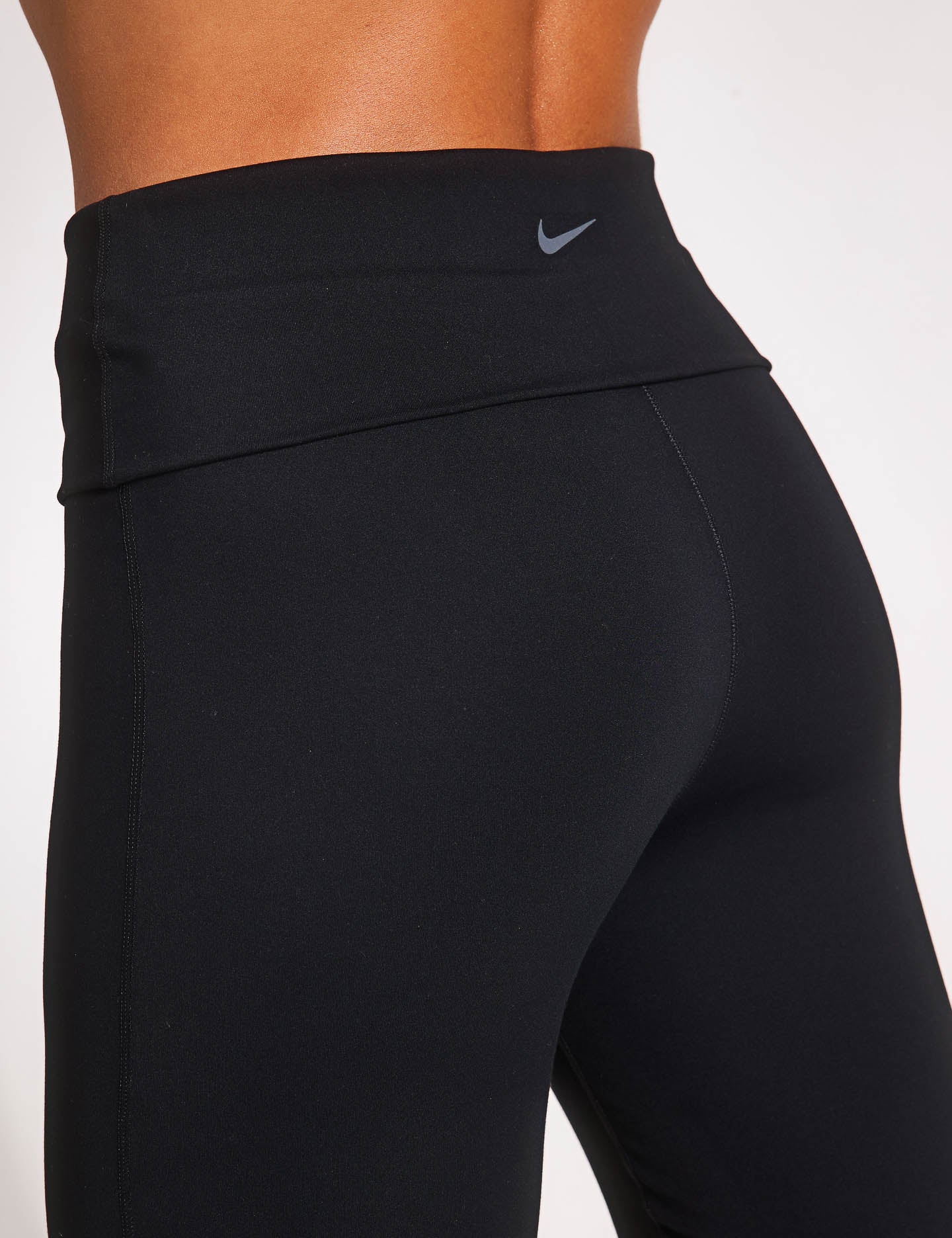 One Dri FIT Fold Over Yoga Pants for Women - Breathable Workout Leggings - Black | Perfect for Gym, Running & Lounge Wear