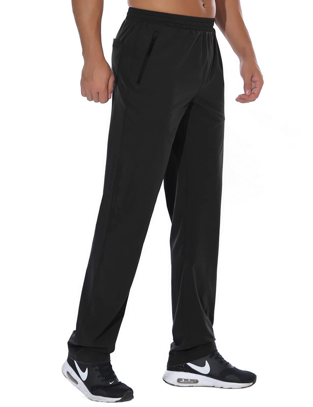 Men's Quick Dry Hiking Cargo Pants - Lightweight Outdoor Climbing Pants for Trekking & Travel (Black, 36Wx34L) - Perfect for Camping, Backpacking & Mountain Adventures