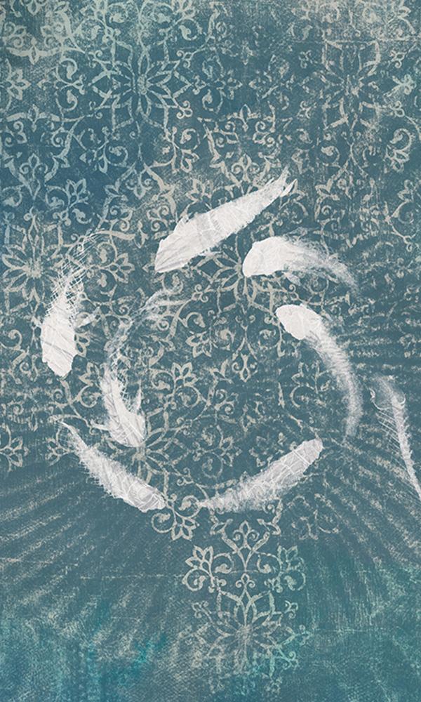 Blue Swimming Koi Fish Peel and Stick Wallpaper M9550 - Waterproof Removable Self-Adhesive Vinyl Wallpaper for Bathroom, Bedroom, Kitchen Decor