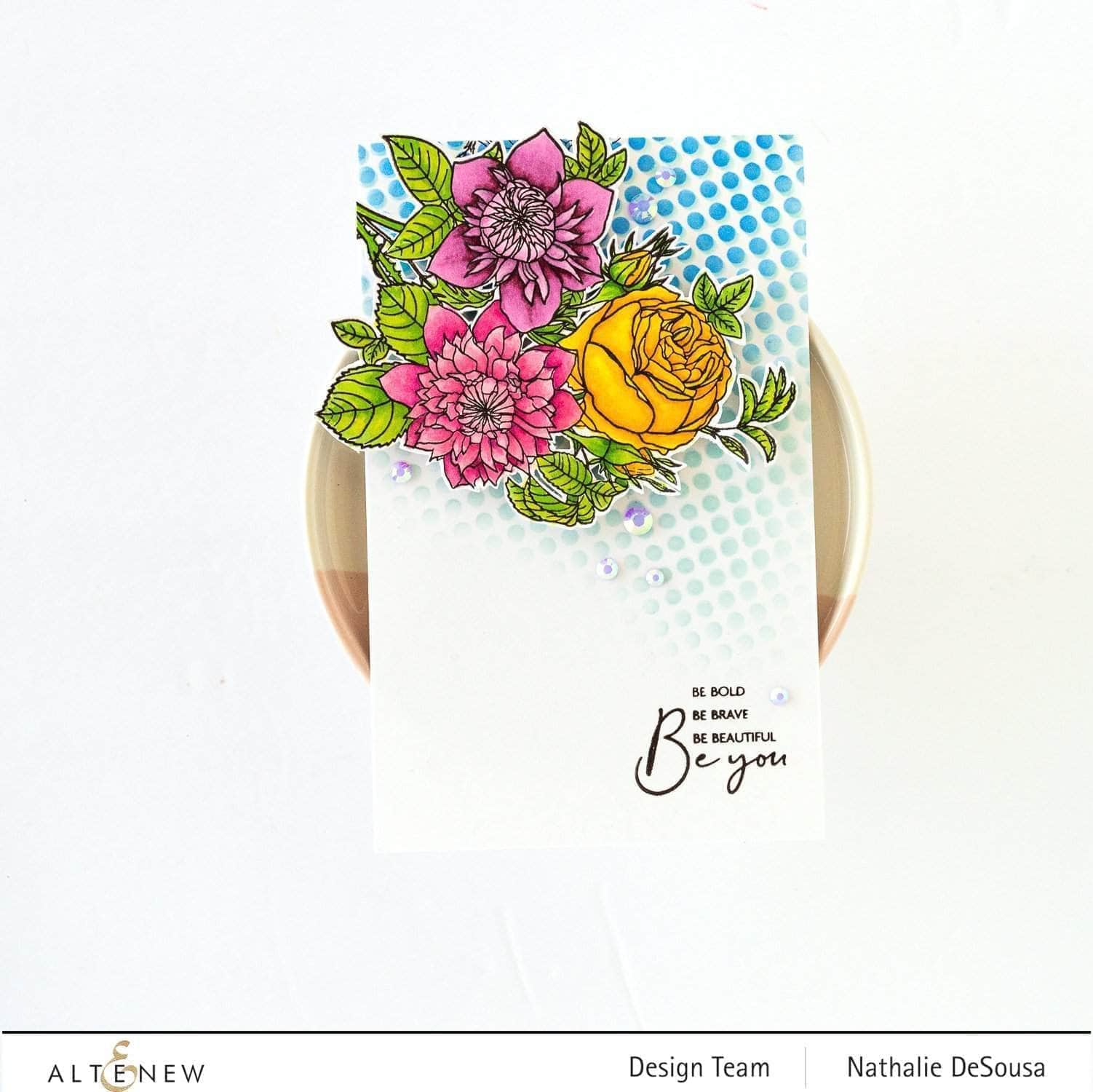 Clematis Josephine Outline Stamp Set for Flower Painting - DIY Floral Art, Card Making & Scrapbooking Projects