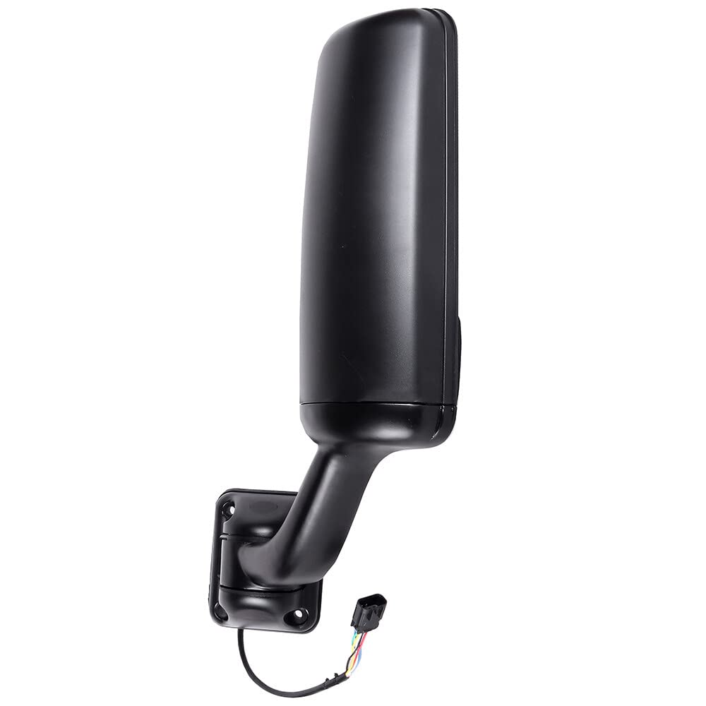 SCITOO Power Heated Towing Mirror - Left Driver Side Black Exterior Rear View Mirror for Freightliner Cascadia 2008-2016 (OEM A2261257005) - Perfect for Long Haul Trucking & Winter Driving Conditions