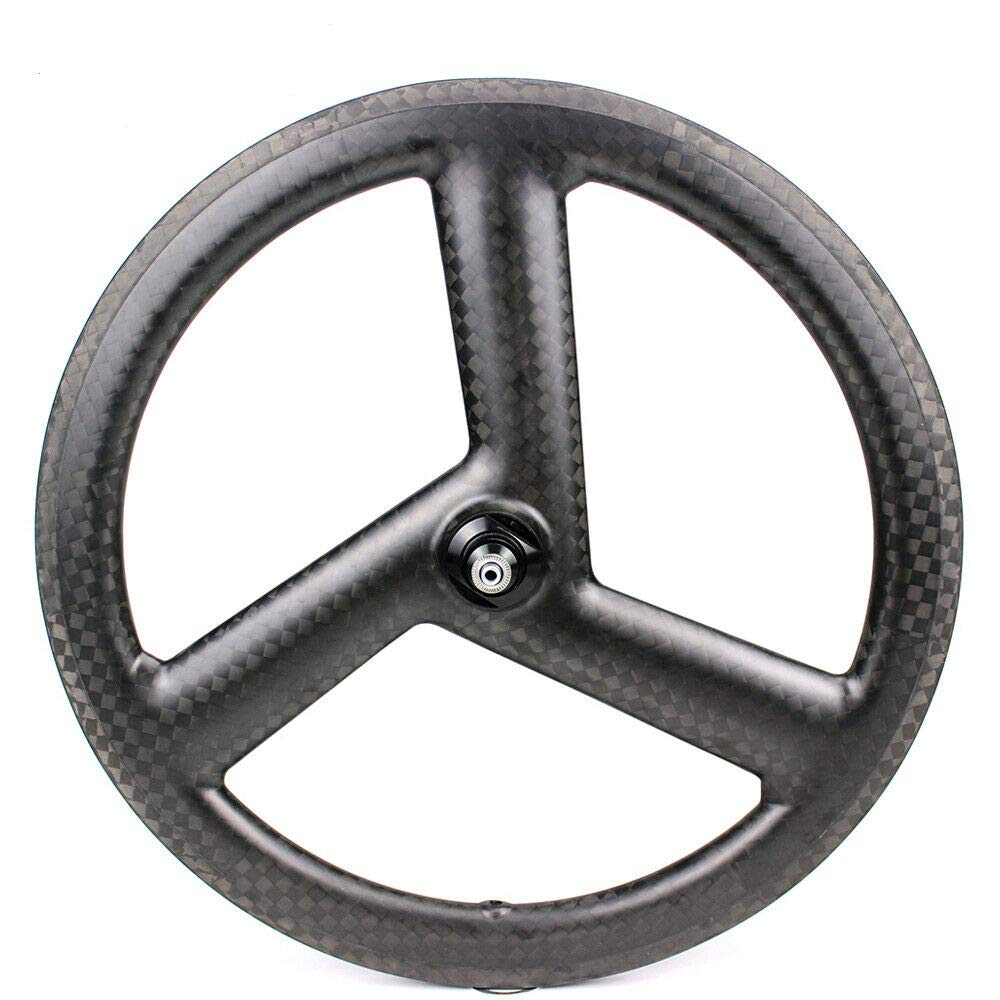 JIMAITEAM 20 Inch BMX Carbon Bike Wheelset - 3-Spoke Tri Spoke Front & Rear Wheel Clincher Rim - 43mm Depth, 23mm Width for Folding Bicycles | Ideal for BMX Racing, Urban Commuting & Performance Cycling