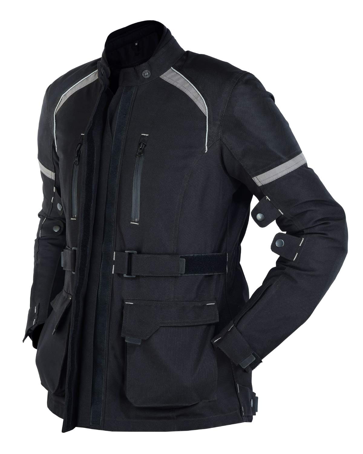 A&H Apparel Men's All-Season Motorcycle Jacket with CE Approved Armor - Waterproof Windproof Riding Gear for Touring & Commuting - Perfect for Harley, Cruiser & Adventure Bikes